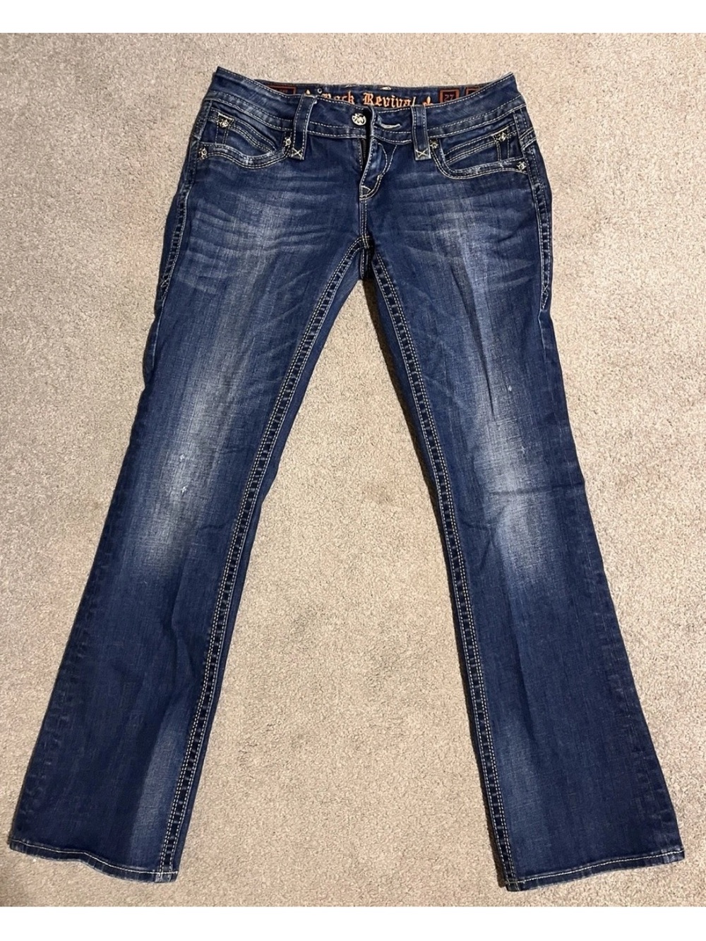 Rock Revival Women’s Gwen Easy Indigo Bootcut Jeans Sz 27
